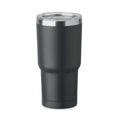 Dubbelwandige beker 500 ml van gerecycled roestvrij staal, zwart