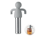 Thee-infuser in de vorm van een mannetje, grijs
