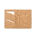 Paspoorthouder van kurk met kaartvak, beige