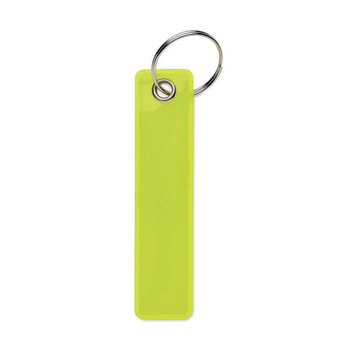 Reflecterende sleutelhanger met vlag, neon geel
