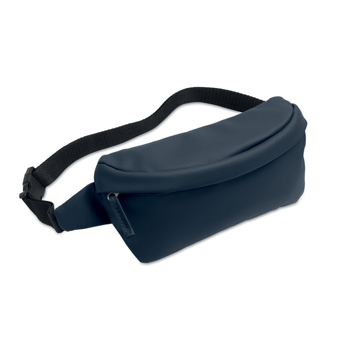 Heuptas met voorvak, gecoat gerecycled polyester, blauw