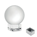 Glazen award rond model met voet, transparant