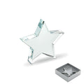 Glazen award in stervorm, transparant