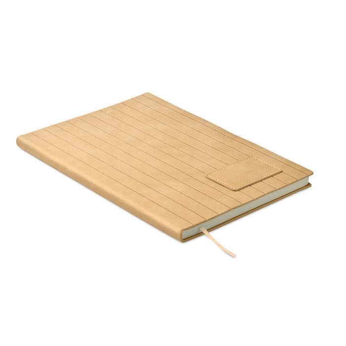 A5 notitieboek met geribbelde kaft, smokey kleur, beige