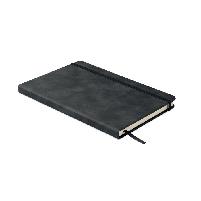 A5 notitieboek met harde kaft, deels gerecycled, zwart