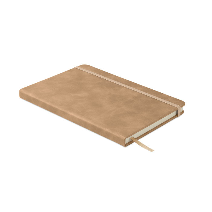 A5 notitieboek met harde kaft, deels gerecycled, khaki