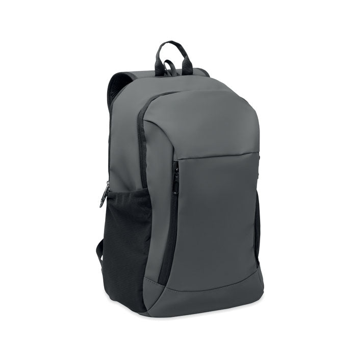 Laptoprugzak 15 inch van kunstleer, steengrijs