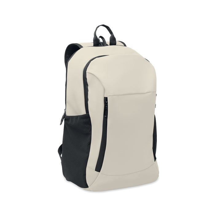 Laptoprugzak 15 inch van kunstleer, gebroken wit