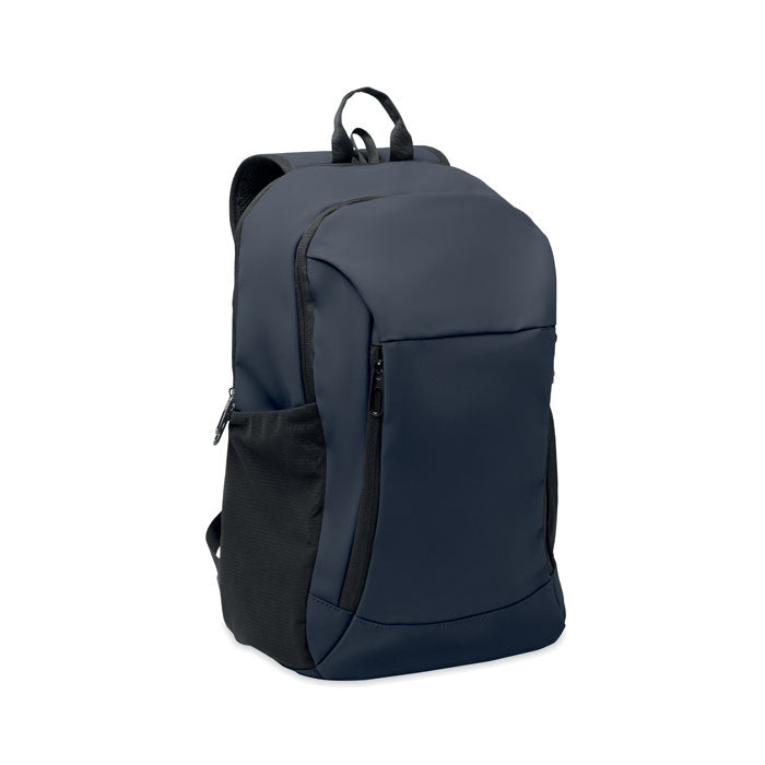 Laptoprugzak 15 inch van kunstleer, marineblauw