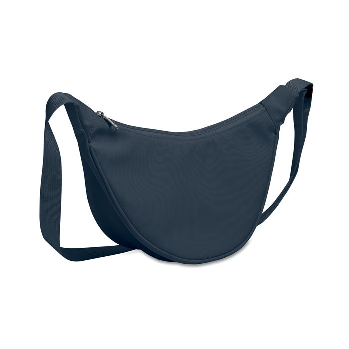 Crossbodytas in halve maanvorm, blauw