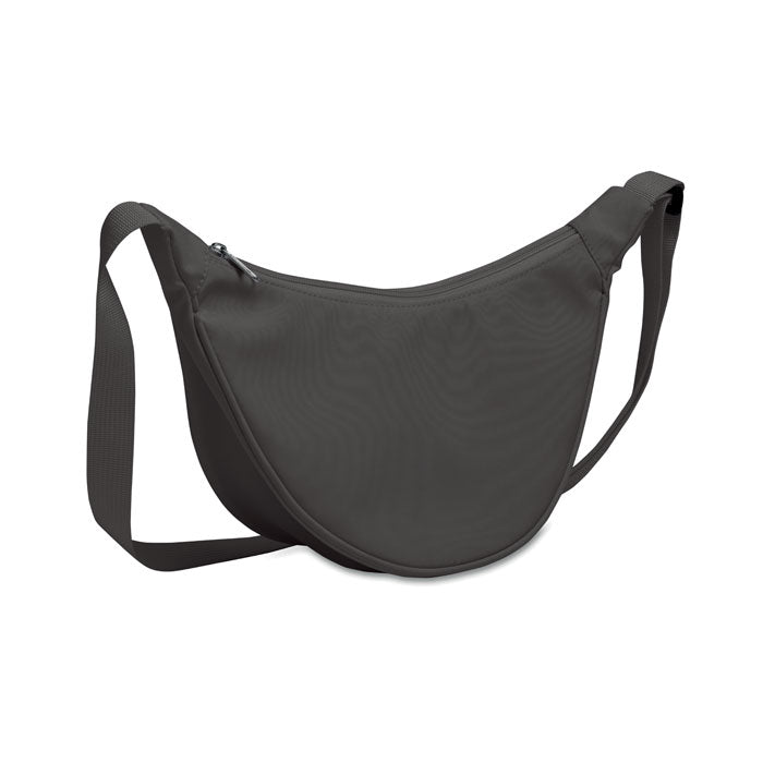 Crossbodytas in halve maanvorm, steengrijs