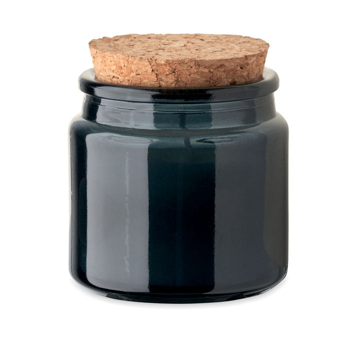 Plantaardige geurkaars vanille, 12 branduren, marineblauw