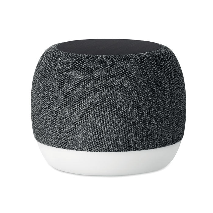 Speaker met draadloze oplader, bamboe en sfeerlicht, zwart