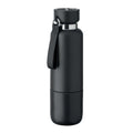 Geïsoleerde fles 500 ml met lange draagriem, zwart