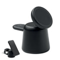 3-in-1 magnetisch oplaadstation met telefoonstandaard, zwart
