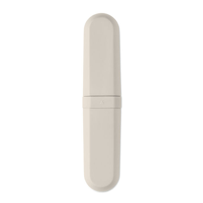 Herbruikbare bestekset in koker, beige
