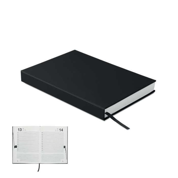A5 dagplanner, ongedateerd, 416 pagina's, zwart