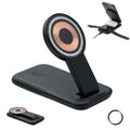 3-in-1 oplaadstation met telefoonstandaard, magnetisch, zwart