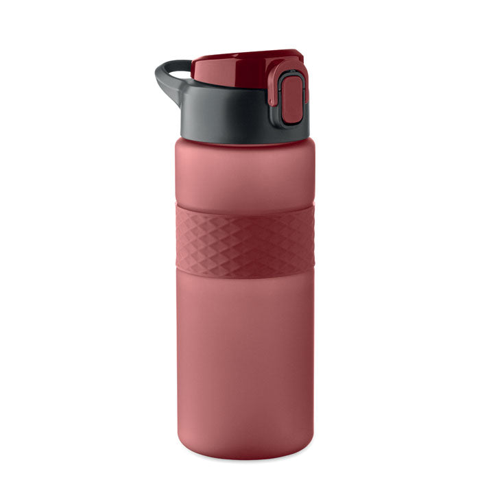Drinkfles 700 ml met siliconen grip en rietje, bordeaux