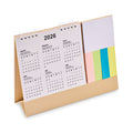Bureaukalender voor 4 jaar met memoblok, beige