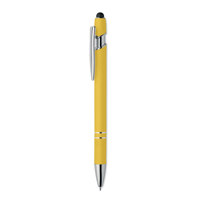 Stylus-pen van gerecycled aluminium, geel