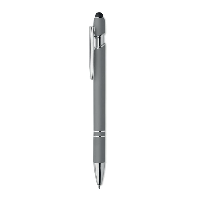 Stylus-pen van gerecycled aluminium, steengrijs