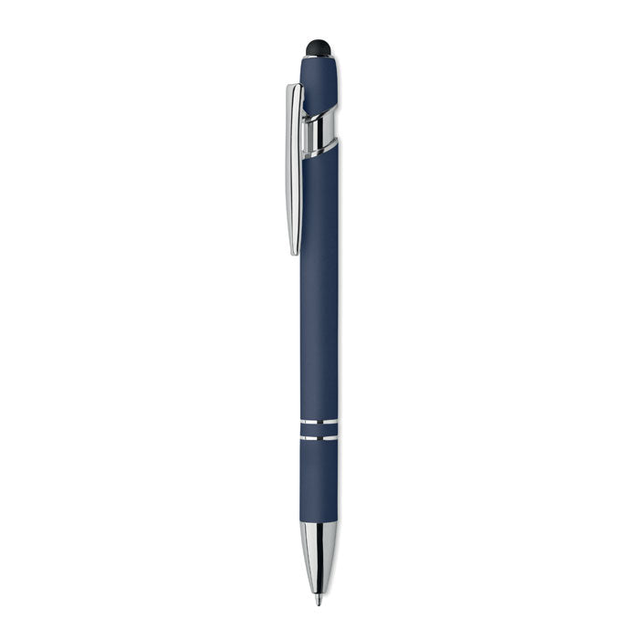 Stylus-pen van gerecycled aluminium, marineblauw