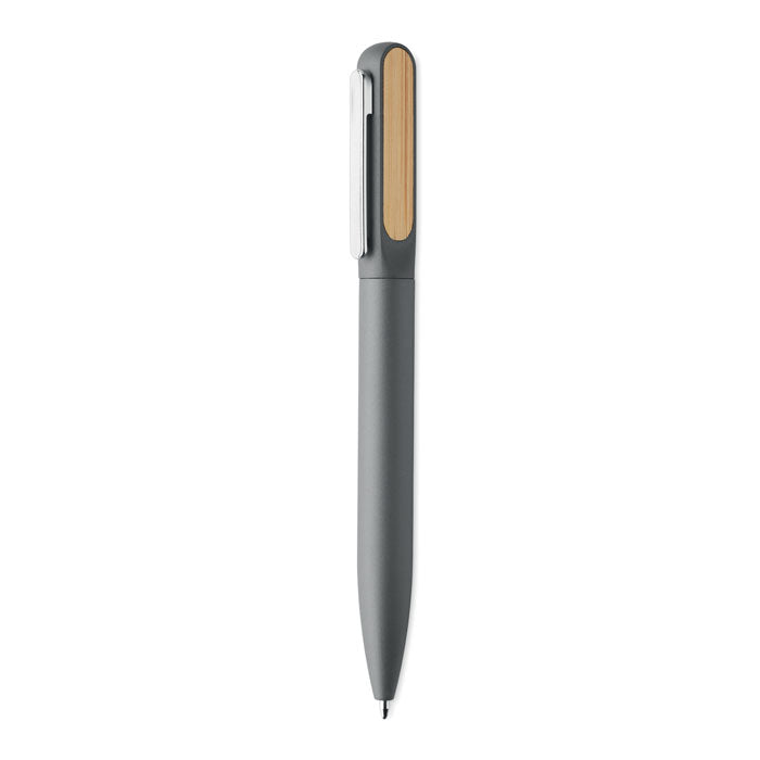 Pen met draaimechanisme en bamboe detail, titanium
