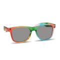 Zonnebril in regenboogkleuren met UV400, multicolour