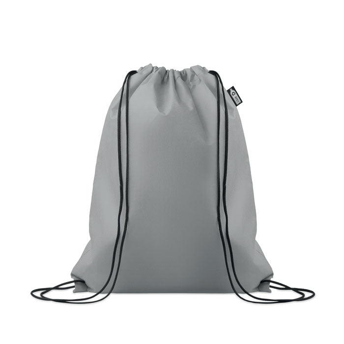 Trekkoordtas van gerecycled non-woven materiaal, grijs
