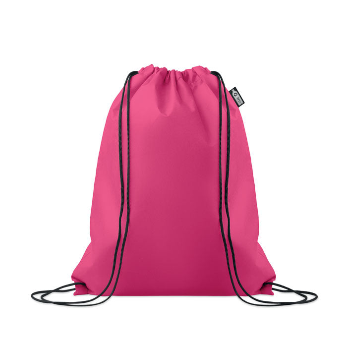 Trekkoordtas van gerecycled non-woven materiaal, fuchsia