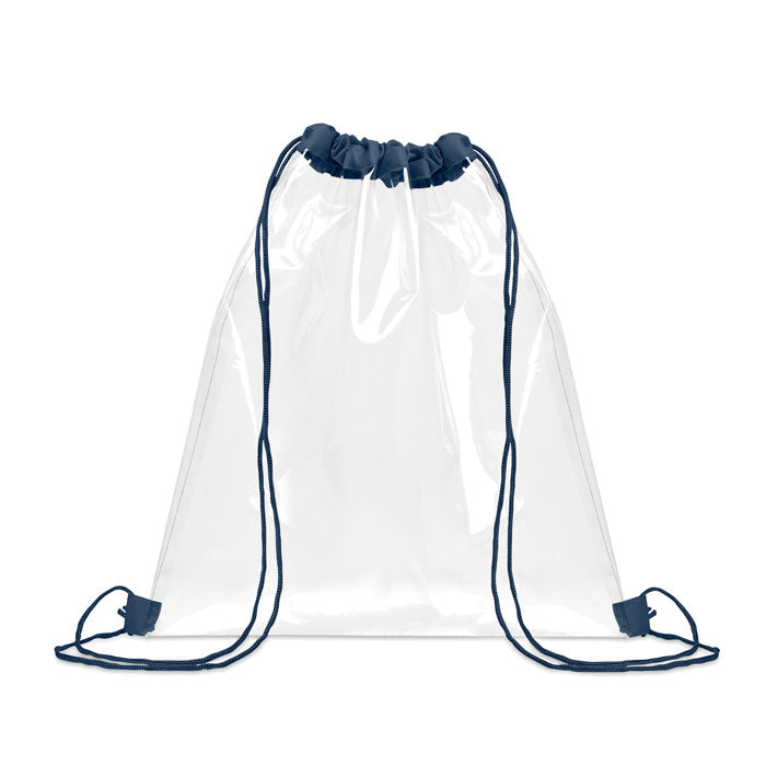 Transparante trekkoordtas, marineblauw