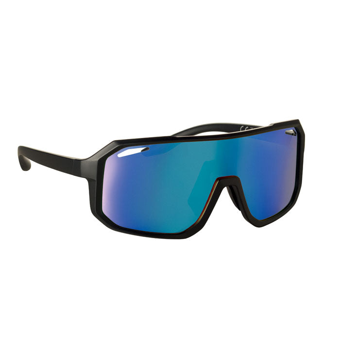 Sportieve zonnebril met spiegelglazen, blauw