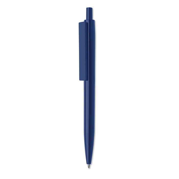 Eenvoudige pen van gerecycled kunststof, blauw