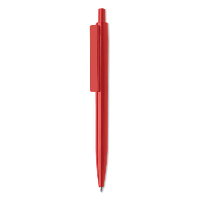 Eenvoudige pen van gerecycled kunststof, rood