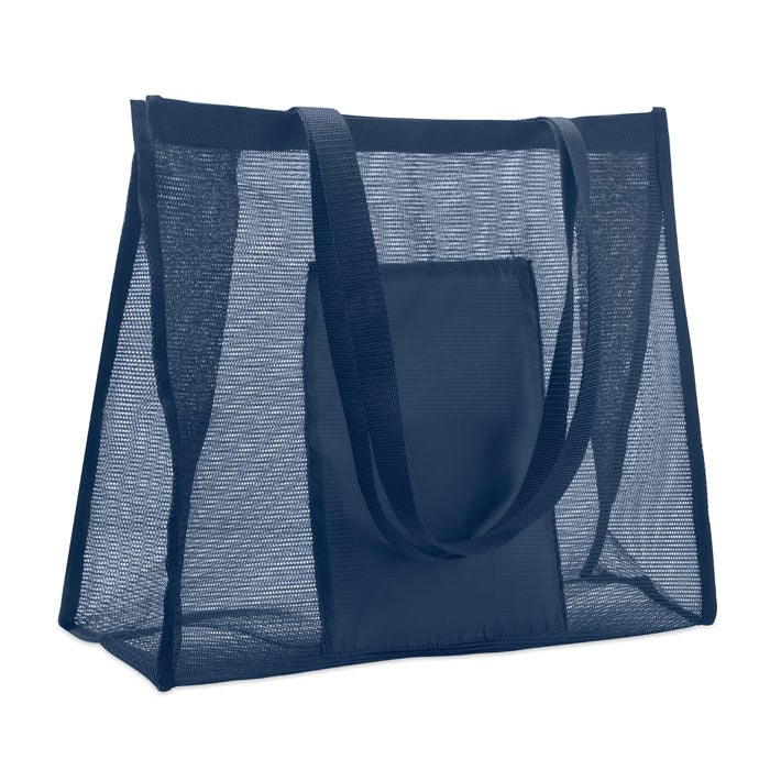 Boodschappentas van mesh en RPET, 20 liter, blauw