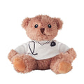 Pluche teddybeer verkleed als dokter, wit
