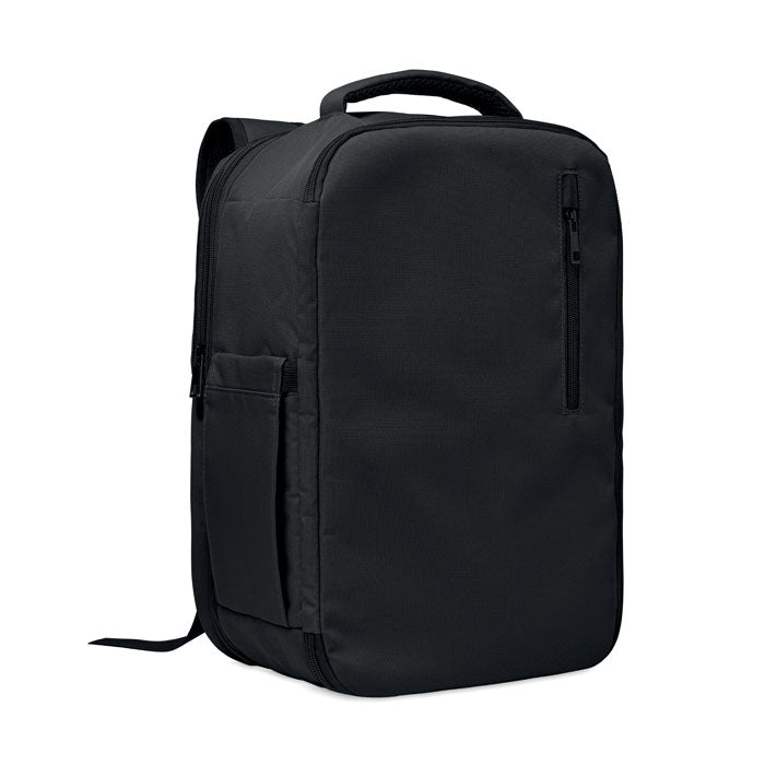 Handbagage rugzak met 180 graden opening, zwart