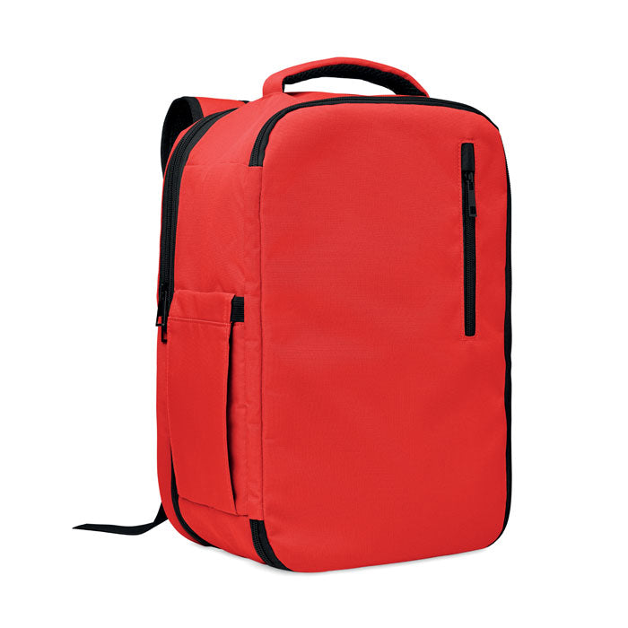 Handbagage rugzak met 180 graden opening, rood