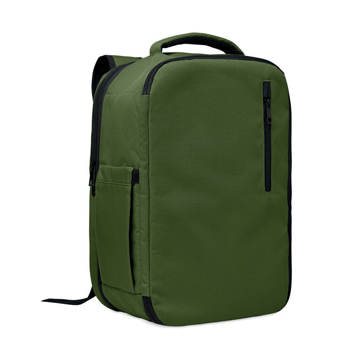 Handbagage rugzak met 180 graden opening, donker marinegroen