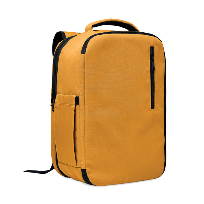 Handbagage rugzak met 180 graden opening, ochre