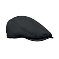 Newsboy pet van katoenen twill, zwart