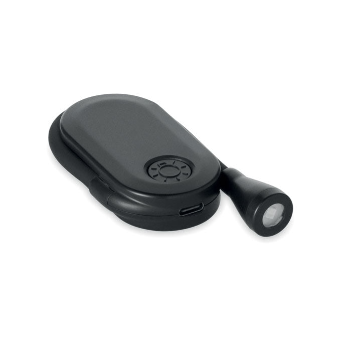 Oplaadbare LED-boekenlamp met clip, zwart