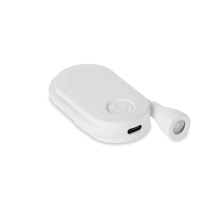 Oplaadbare LED-boekenlamp met clip, wit