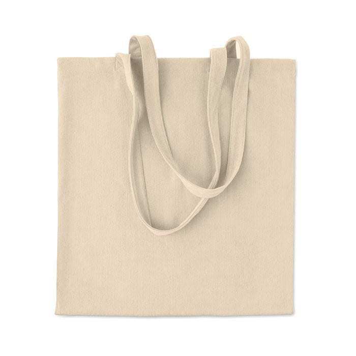 Boodschappentas van corduroy, lange hengsels, beige