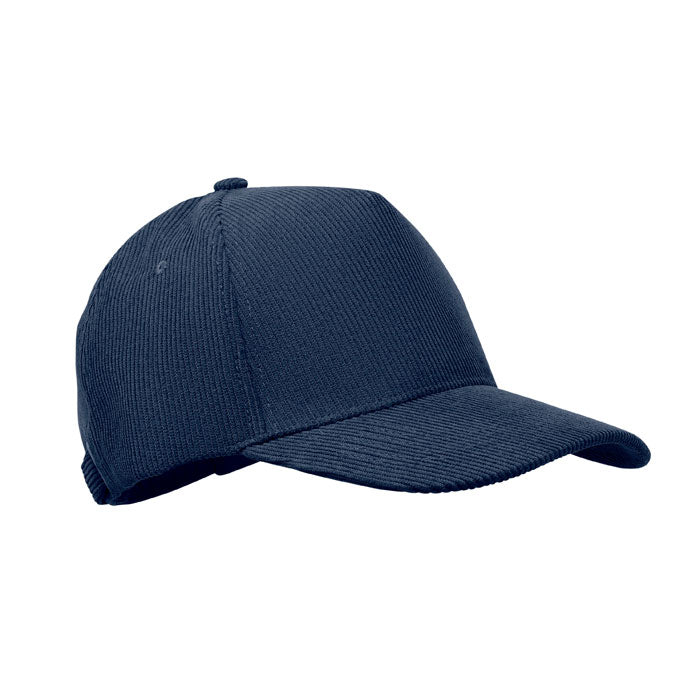 5-panelen baseballcap van corduroy, blauw