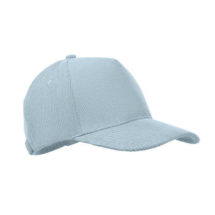 5-panelen baseballcap van corduroy, babyblauw