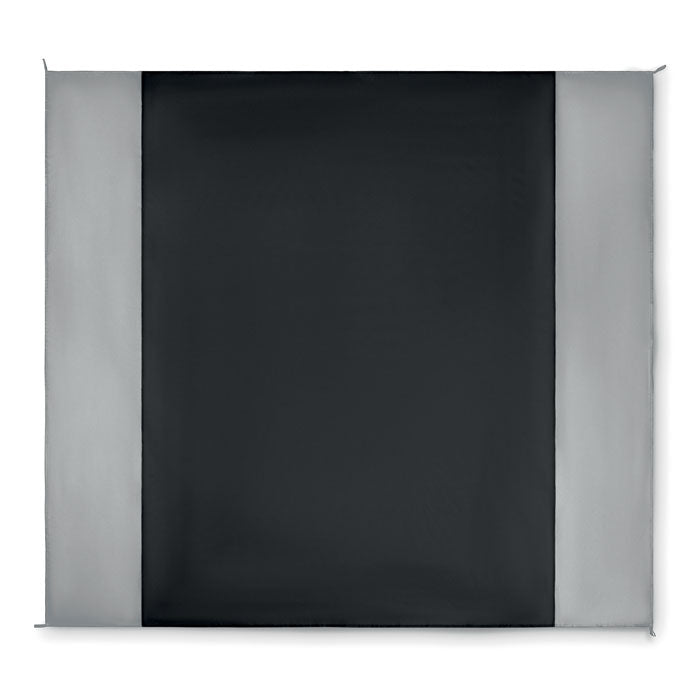 Lichtgewicht strandmat, 200 x 210 cm, zwart