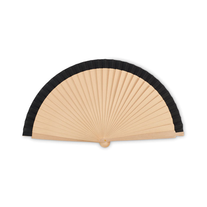 Houten handwaaier, zwart