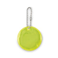 Reflecterende sleutelhanger, rond, neon geel
